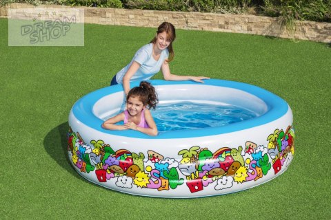 Basen Dmuchany Okrągły 196 cm x 53 cm Bestway 51122 Basen Dmuchany Okrągły 196 cm x 53 cm Bestway 51122