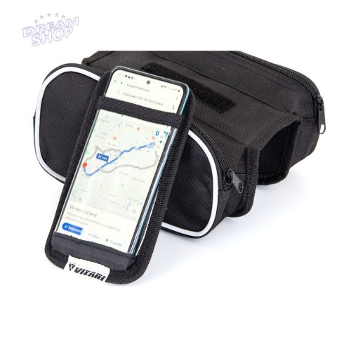 Sakwa torba rowerowa na ramę z etui na telefon K-076 Sakwa torba rowerowa na ramę z etui na telefon K-076