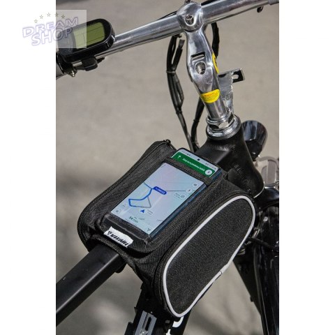 Sakwa torba rowerowa na ramę z etui na telefon K-076 Sakwa torba rowerowa na ramę z etui na telefon K-076