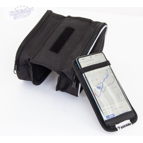 Sakwa torba rowerowa na ramę z etui na telefon K-076 Sakwa torba rowerowa na ramę z etui na telefon K-076