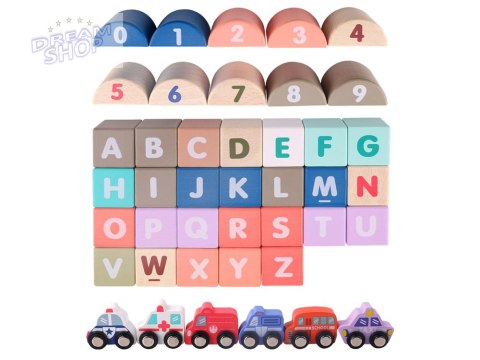 Zestaw Drewnianych Klocków Miasto Litery Puzzle 115 Sztuk Zestaw Drewnianych Klocków Miasto Litery Puzzle 115 Sztuk
