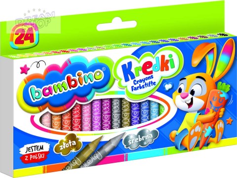 BAMBINO Kredki grafionowe 24 kolory BAMBINO Kredki grafionowe 24 kolory