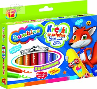 BAMBINO Kredki w sztyfcie 12 kolorów
