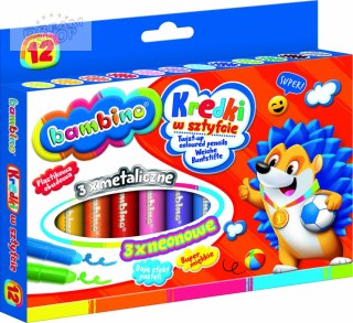 BAMBINO Kredki w sztyfcie 12 kolorów