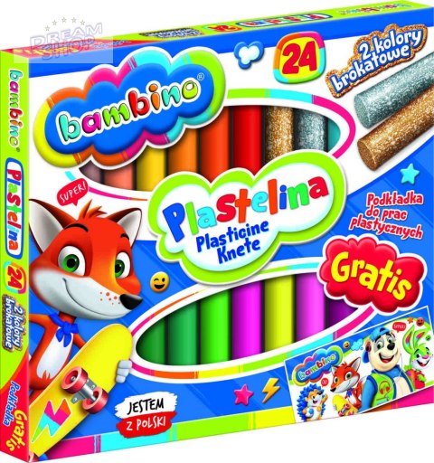 BAMBINO Plastelina klasyczna 24 kolory BAMBINO Plastelina klasyczna 24 kolory
