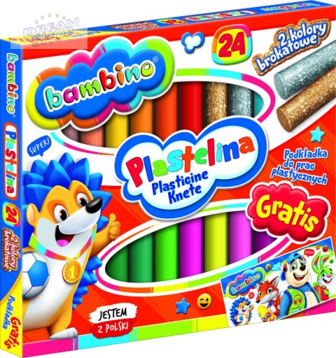 BAMBINO Plastelina klasyczna 24 kolory BAMBINO Plastelina klasyczna 24 kolory