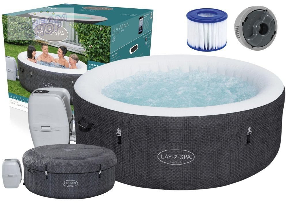 Dmuchane Spa Jacuzzi 4 Osobowe 180 x 66cm Bestway 60035 Dmuchane Spa Jacuzzi 4 Osobowe 180 x 66cm Bestway 60035