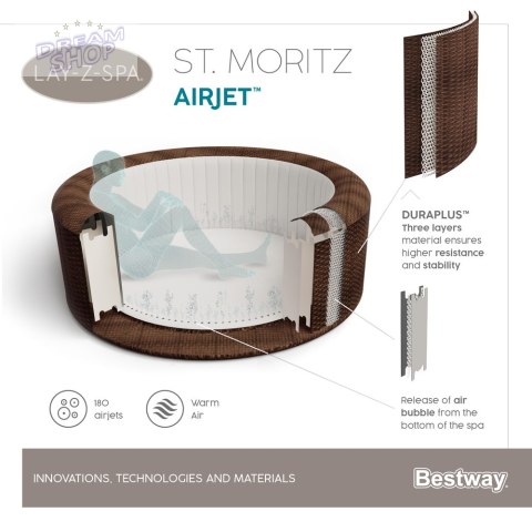 Dmuchane Spa Jacuzzi 7 Osobowe 216 x 71cm Bestway 60023 Dmuchane Spa Jacuzzi 7 Osobowe 216 x 71cm Bestway 60023