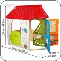 Feber Domek Ogrodowy z Drzwiami Obrotowymi + 6 Obszarów Zabaw