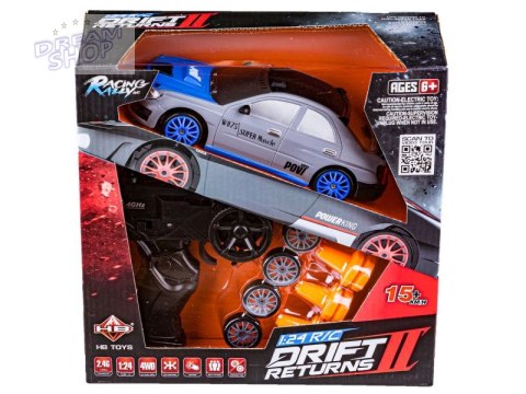 Samochód Do Driftu, Auto RC Drift 1:24 2,4 GHz 4WD SREBRNY Samochód Do Driftu, Auto RC Drift 1:24 2,4 GHz 4WD SREBRNY