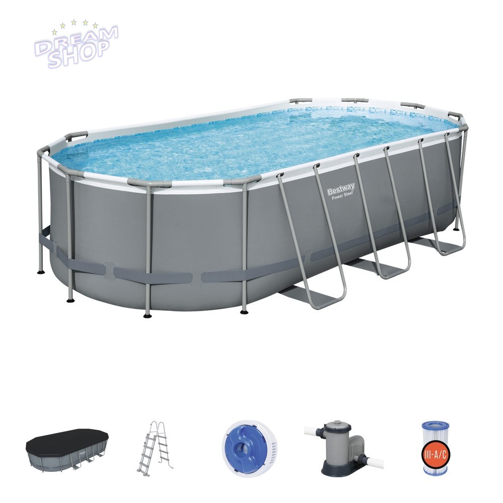Basen Ogrodowy Stelażowy 549 x 274 x 122 cm Bestway 56710 Basen Ogrodowy Stelażowy 549 x 274 x 122 cm Bestway 56710