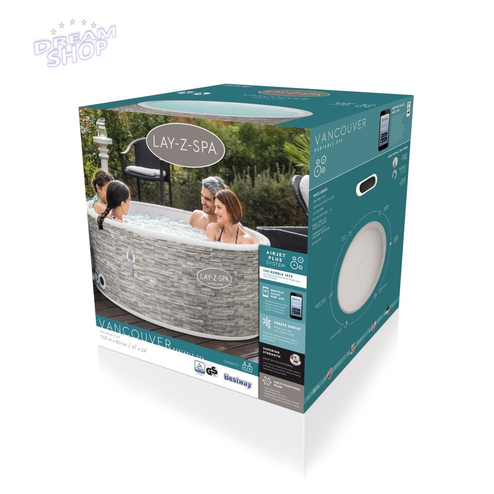 Dmuchane Spa Jacuzzi 4 Osobowe 155 x 60cm Bestway 60027 Dmuchane Spa Jacuzzi 4 Osobowe 155 x 60cm Bestway 60027