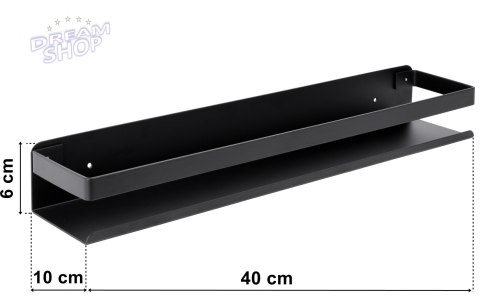 Półka loft MEGARA 40 cm czarna Półka loft MEGARA 40 cm czarna