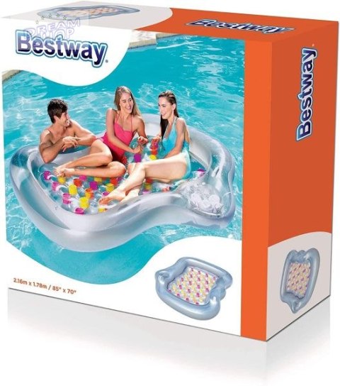 Dmuchany Materac Dwuosobowy Szary 216 x 178 cm Bestway 43045 Dmuchany Materac Dwuosobowy Szary 216 x 178 cm Bestway 43045