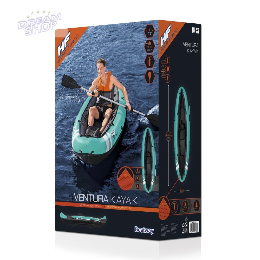 Kajak Dmuchany 280 x 86 x 40 cm Bestway 65118 Kajak Dmuchany 280 x 86 x 40 cm Bestway 65118