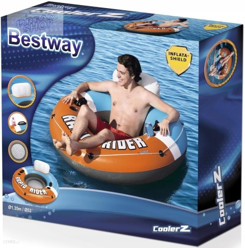 Koło Do Pływania Pomarańczowe 135 cm Bestway 43116 Koło Do Pływania Pomarańczowe 135 cm Bestway 43116