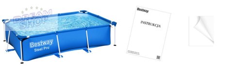 Bestway Basen STELAŻOWY 2,300L 259x170x61cm 56403 Bestway Basen STELAŻOWY 2,300L 259x170x61cm 56403