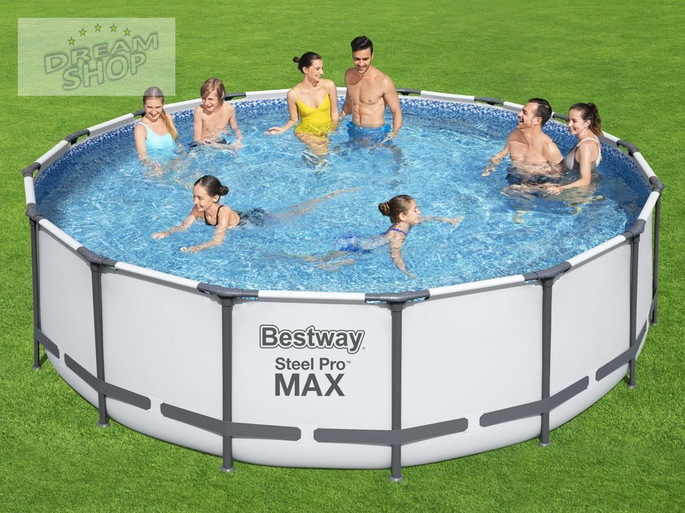 Bestway Basen stelażowy 488x122cm 10w1 szary 5612Z Bestway Basen stelażowy 488x122cm 10w1 szary 5612Z
