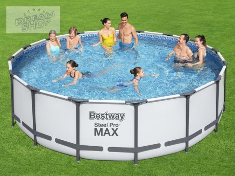 Bestway Basen stelażowy 488x122cm 10w1 szary 5612Z Bestway Basen stelażowy 488x122cm 10w1 szary 5612Z