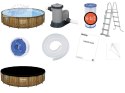 Bestway Basen stelażowy drewno 549x122 11w1 56977
