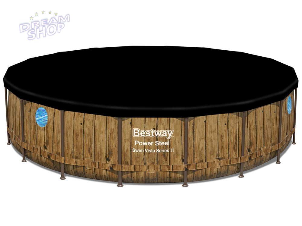 Bestway Basen stelażowy drewno 549x122 11w1 56977 Bestway Basen stelażowy drewno 549x122 11w1 56977