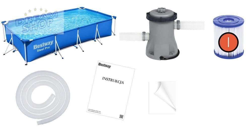 Bestway basen stelażowy 400 x 211 cm 8w1 56424 Bestway basen stelażowy 400 x 211 cm 8w1 56424