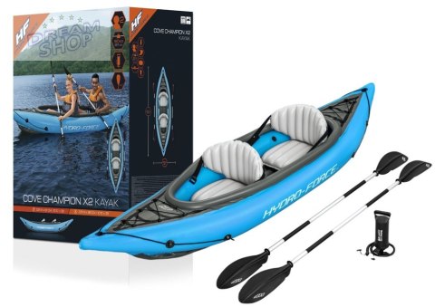 Kajak Dmuchany Dwuosobowy 331 x 88 cm Bestway 65131 Kajak Dmuchany Dwuosobowy 331 x 88 cm Bestway 65131