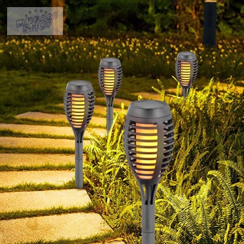 Pochodnia lampa solarna tańczące płomyki 12 led SMD szara- kpl 5szt Pochodnia lampa solarna tańczące płomyki 12 led SMD szara- kpl 5szt