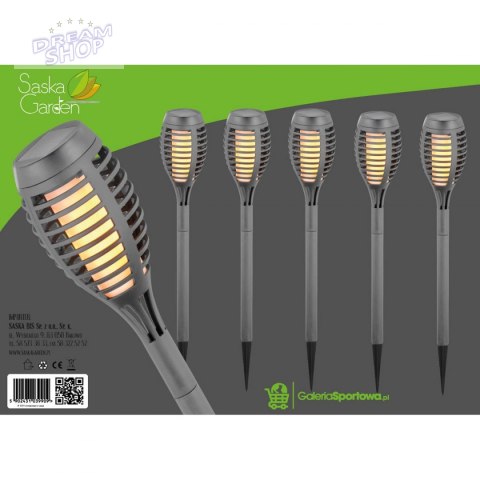Pochodnia lampa solarna tańczące płomyki 12 led SMD szara- kpl 5szt Pochodnia lampa solarna tańczące płomyki 12 led SMD szara- kpl 5szt
