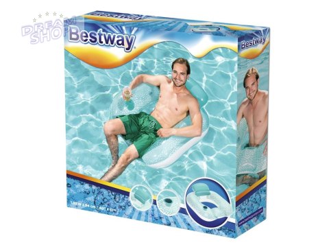 Bestway Dmuchany Fotel do pływania Oparcie + uchwyt na kubek 102x94cm 43097 Bestway Dmuchany Fotel do pływania Oparcie + uchwyt na kubek 102x94cm 43097