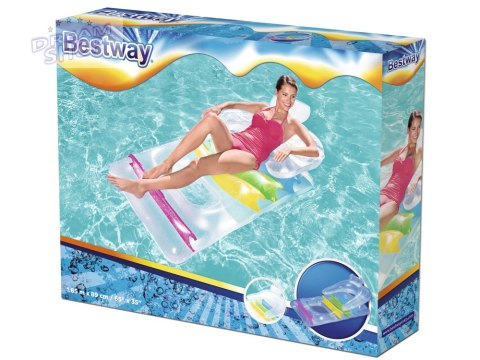 Bestway Dmuchany fotel Leżak Materac do wody z oparciem 165cm 90 kg 43011 Bestway Dmuchany fotel Leżak Materac do wody z oparciem 165cm 90 kg 43011