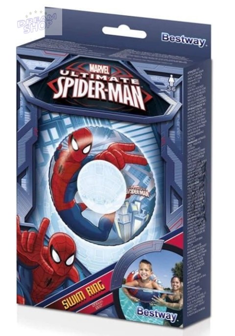 Pompowane Koło Do Pływania Spider-Man 56 cm Bestway 98003 Pompowane Koło Do Pływania Spider-Man 56 cm Bestway 98003