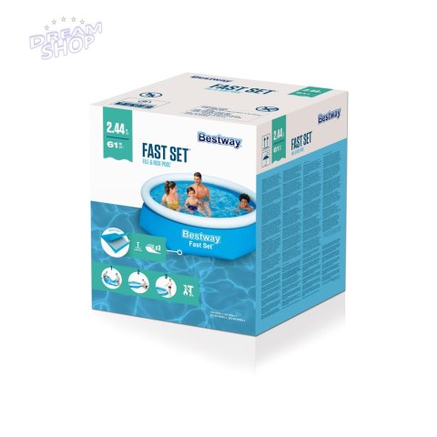 Basen Ogrodowy Rozporowy 2,44 x 61 cm Bestway 57448 Basen Ogrodowy Rozporowy 2,44 x 61 cm Bestway 57448