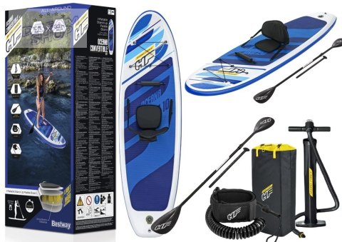 Deska Sup Hydro-Force Niebieska 305 x 84 x 12 cm Ocean Bestway 65350 Deska Sup Hydro-Force Niebieska 305 x 84 x 12 cm Ocean Bestway 65350