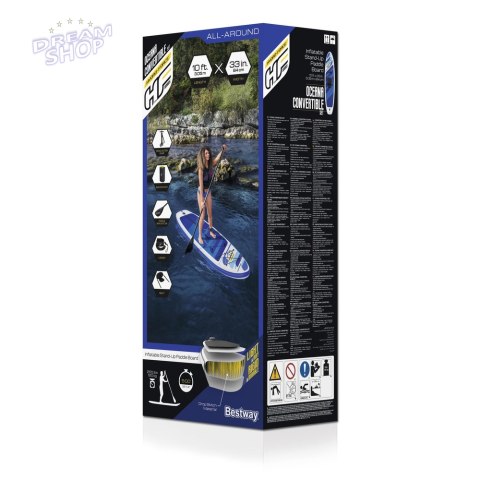 Deska Sup Hydro-Force Niebieska 305 x 84 x 12 cm Ocean Bestway 65350 Deska Sup Hydro-Force Niebieska 305 x 84 x 12 cm Ocean Bestway 65350