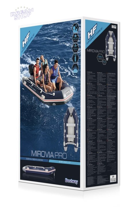 Dmuchany Ponton 330 x 162 x 44 cm Bestway 65049 Dmuchany Ponton 330 x 162 x 44 cm Bestway 65049