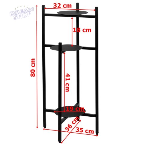 Kwietnik metalowy loft TRETORRI stojak na kwiaty Kwietnik metalowy loft TRETORRI stojak na kwiaty