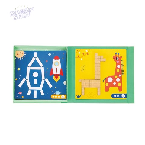 Tooky Toy Układanka Gra Logiczna Łamigłówki Klocki Magnetyczne dla Dzieci 49 el. Tooky Toy Układanka Gra Logiczna Łamigłówki Klocki Magnetyczne dla Dzieci 49 el.