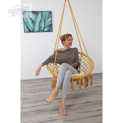 Hamak bocianie gniazdo fotel wiszący Huśtawka 80x60cm z poduszką Hamak bocianie gniazdo fotel wiszący Huśtawka 80x60cm z poduszką