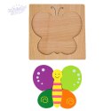 Puzzle drewniane edukacyjne klocki dla dzieci 15-15MO