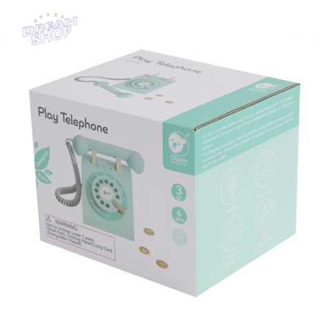 CLASSIC WORLD Klasyczny Drewniany Telefon dla Dzieci 4 el. CLASSIC WORLD Klasyczny Drewniany Telefon dla Dzieci 4 el.