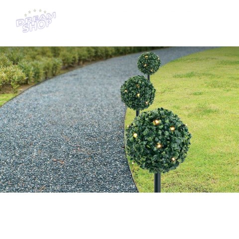 Zestaw lamp solarnych 3 kul bukszpanowych 27led Zestaw lamp solarnych 3 kul bukszpanowych 27led