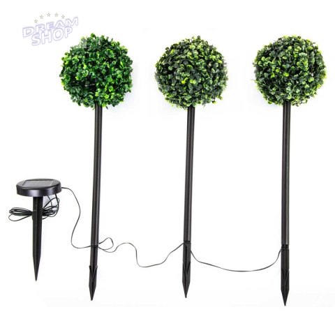 Zestaw lamp solarnych 3 kul bukszpanowych 27led Zestaw lamp solarnych 3 kul bukszpanowych 27led