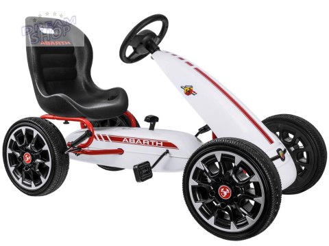 Licencjonowany GOKART ABARTH na pedały dla dzieci 30kg Miękkie koła PA0167 Licencjonowany GOKART ABARTH na pedały dla dzieci 30kg Miękkie koła PA0167
