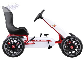 Licencjonowany GOKART ABARTH na pedały dla dzieci 30kg Miękkie koła PA0167