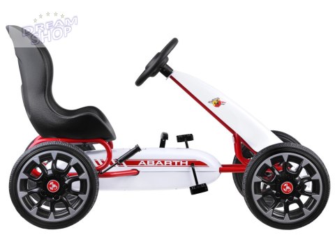 Licencjonowany GOKART ABARTH na pedały dla dzieci 30kg Miękkie koła PA0167 Licencjonowany GOKART ABARTH na pedały dla dzieci 30kg Miękkie koła PA0167