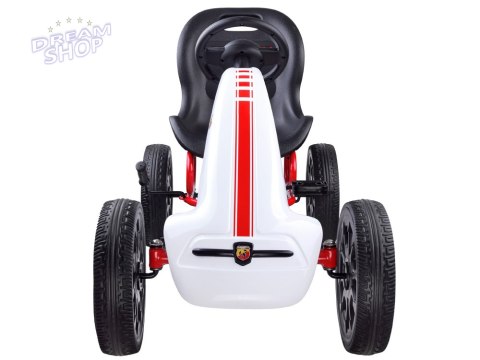 Licencjonowany GOKART ABARTH na pedały dla dzieci 30kg Miękkie koła PA0167 Licencjonowany GOKART ABARTH na pedały dla dzieci 30kg Miękkie koła PA0167