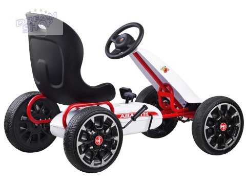 Licencjonowany GOKART ABARTH na pedały dla dzieci 30kg Miękkie koła PA0167 Licencjonowany GOKART ABARTH na pedały dla dzieci 30kg Miękkie koła PA0167
