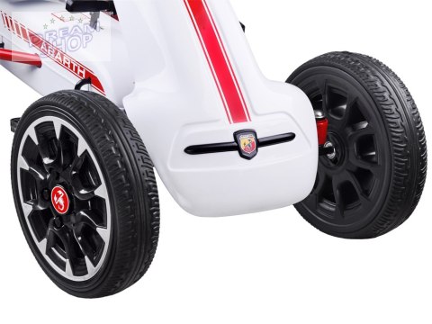 Licencjonowany GOKART ABARTH na pedały dla dzieci 30kg Miękkie koła PA0167 Licencjonowany GOKART ABARTH na pedały dla dzieci 30kg Miękkie koła PA0167