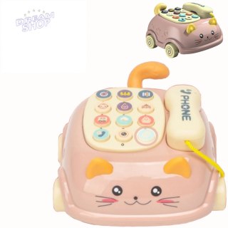 Telefon kotek jeździk dźwięk światło gryzak 9058R